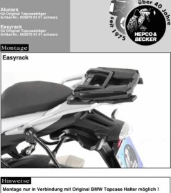 Easyrack Topcase-Träger Für Kombination Mit Originalem BMW-Topcase-Träger Für BMW S 1000 XR (Bj.15-)