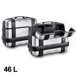 Givi Koffer Satz Trekker 46L Schwarz Alu Monokey