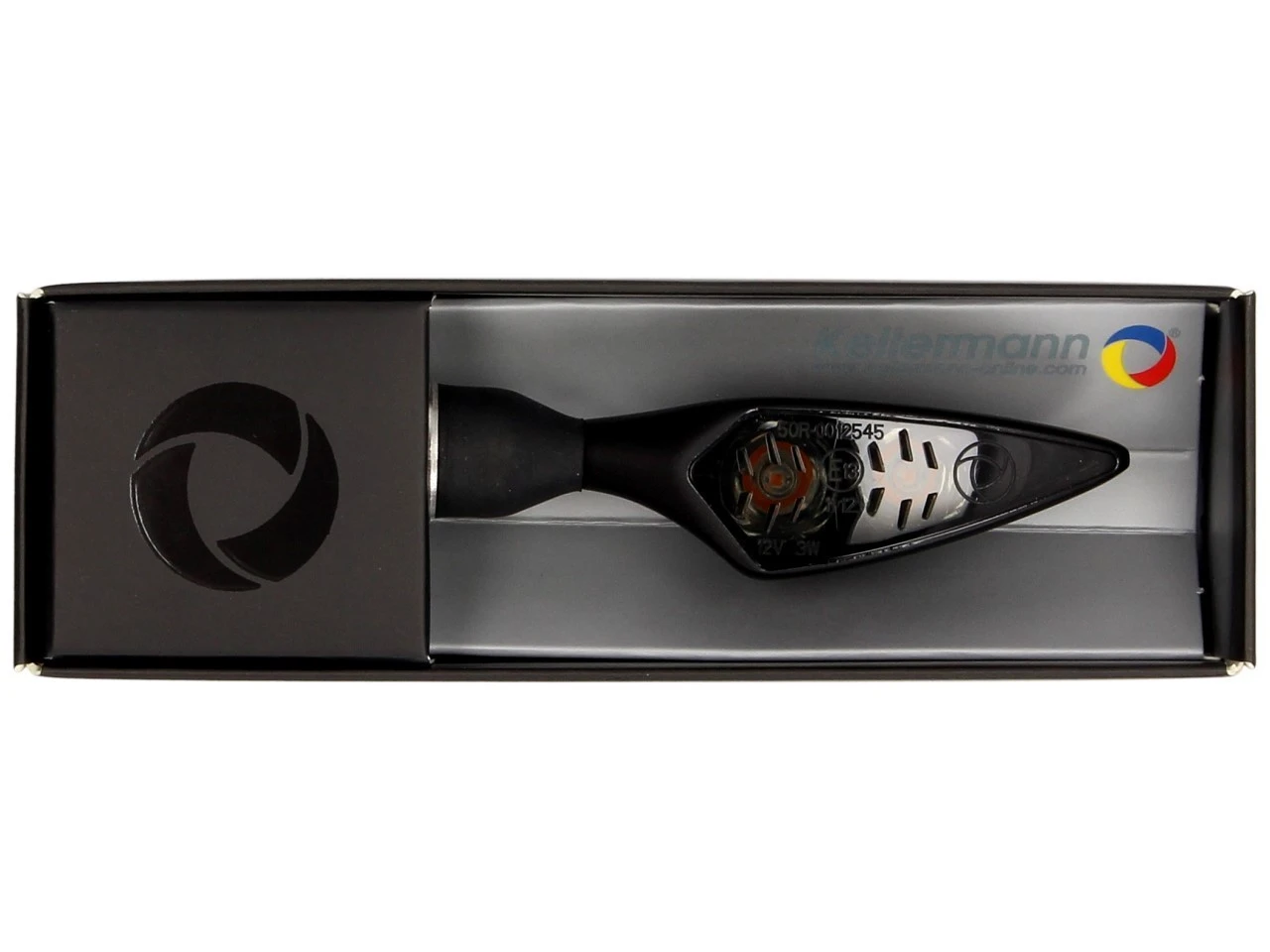 Kellermann Blinker, Rhombus Dark, Stahl, LED, VL/HR, 12 V, Schwarz Seidenmatt, M8x20, E-geprüft 8 Kellermann Blinker, Rhombus Dark, Stahl, LED, VL/HR, 12 V, Schwarz Seidenmatt, M8x20, E-geprüft – Bild 6