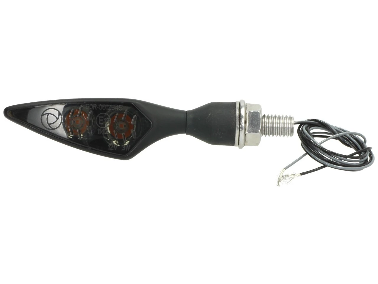 Kellermann Blinker, Rhombus Dark, Stahl, LED, VR/HL, 12 V, Schwarz Seidenmatt, M8x20, E-geprüft 4 Kellermann Blinker, Rhombus Dark, Stahl, LED, VR/HL, 12 V, Schwarz Seidenmatt, M8x20, E-geprüft – Bild 2