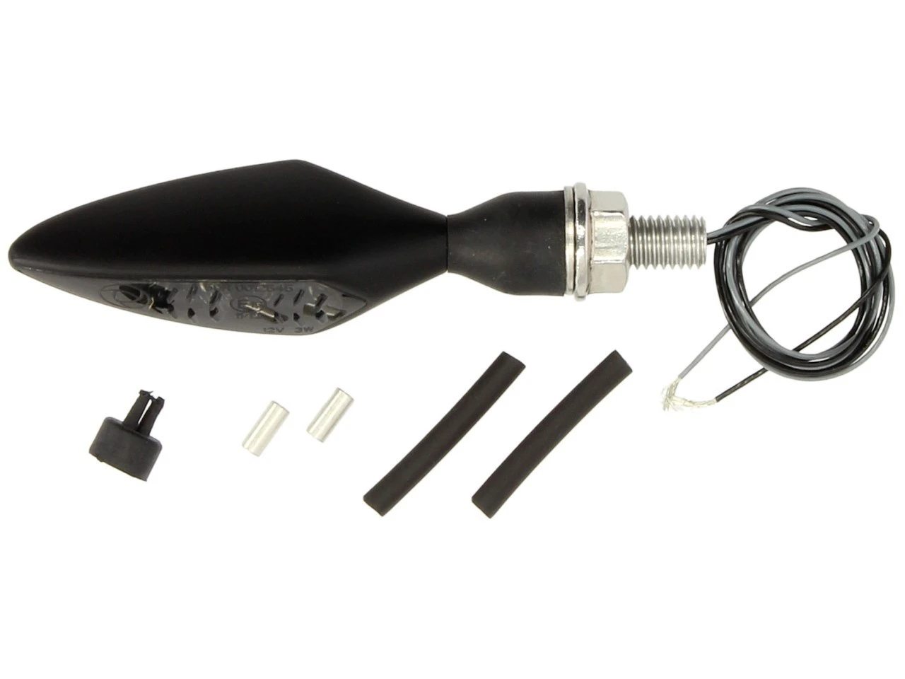 Kellermann Blinker, Rhombus Dark, Stahl, LED, VR/HL, 12 V, Schwarz Seidenmatt, M8x20, E-geprüft 7 Kellermann Blinker, Rhombus Dark, Stahl, LED, VR/HL, 12 V, Schwarz Seidenmatt, M8x20, E-geprüft – Bild 5