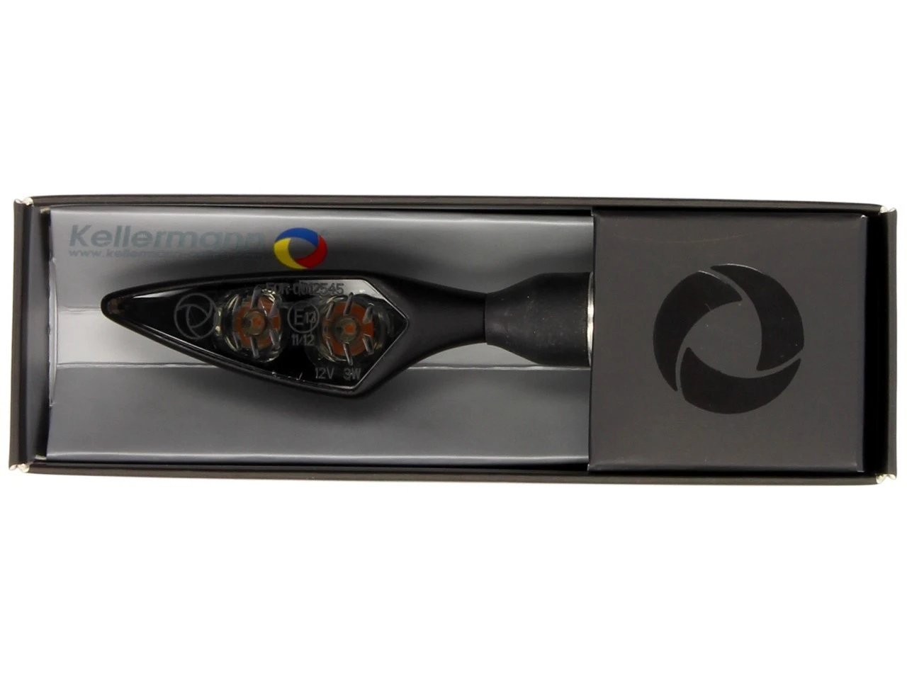 Kellermann Blinker, Rhombus Dark, Stahl, LED, VR/HL, 12 V, Schwarz Seidenmatt, M8x20, E-geprüft 8 Kellermann Blinker, Rhombus Dark, Stahl, LED, VR/HL, 12 V, Schwarz Seidenmatt, M8x20, E-geprüft – Bild 6