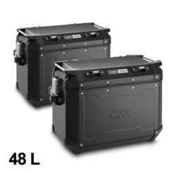 Givi Alu-Seiten-Koffer Satz Trekker Outback 48L Schwarz Monokey