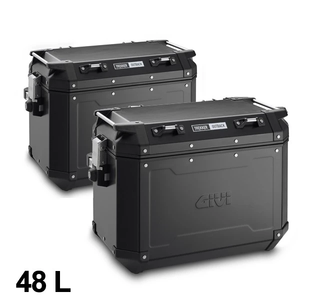 Givi Alu-Seiten-Koffer Satz Trekker Outback 48L Schwarz Monokey 3 Givi Alu-Seiten-Koffer Satz Trekker Outback 48L Schwarz Monokey