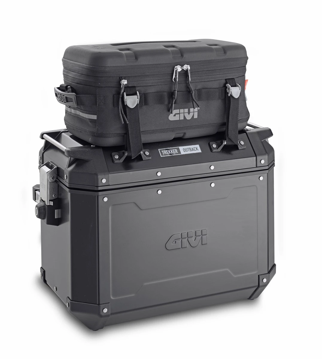 Givi Alu-Seiten-Koffer Satz Trekker Outback 48L Schwarz Monokey 7 Givi Alu-Seiten-Koffer Satz Trekker Outback 48L Schwarz Monokey – Bild 5