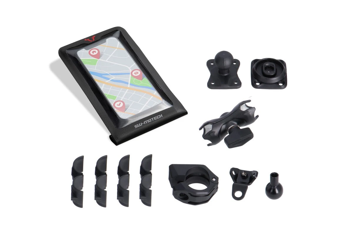 Navi-Halterung Kit T-Lock Mit Smartphone Drybag Für Moto Guzzi V85 TT /Travel - SW Motech 3 Navi-Halterung Kit T-Lock Mit Smartphone Drybag Für Moto Guzzi V85 TT /Travel - SW Motech