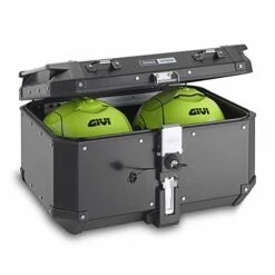 Trekker Outback 58 Liter MONOKEY Topcase-Koffer Aluminium Schwarz Original Givi