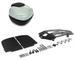 Top Case Kit (incl. Halteplatte), Weiß, 40 L Für Aprilia Caponord